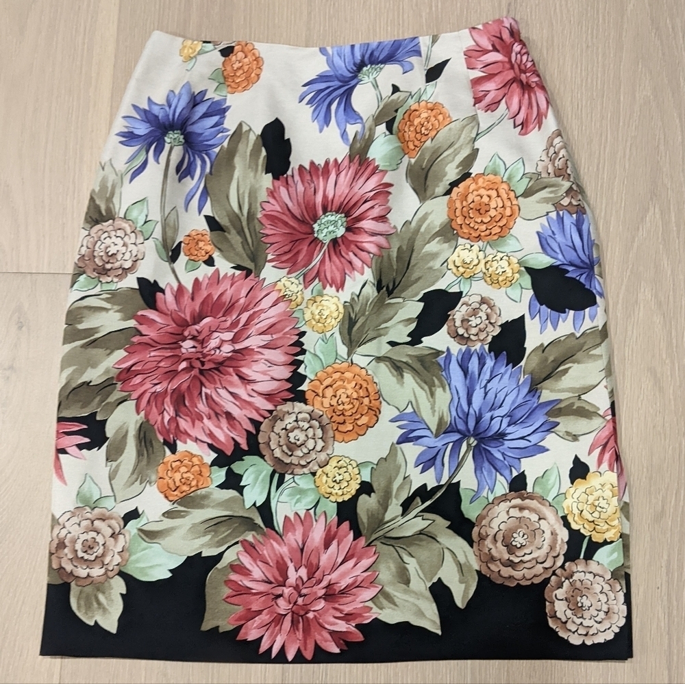 Vintage Talbots silk blend skirt